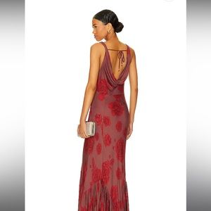Free People Red Floral Maxi Dress